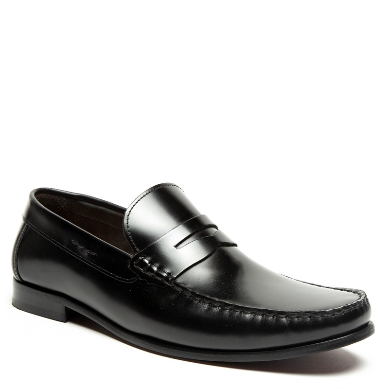MOCASINES HOMBRE GUANTE CUERO NEGRO SUELA - 2