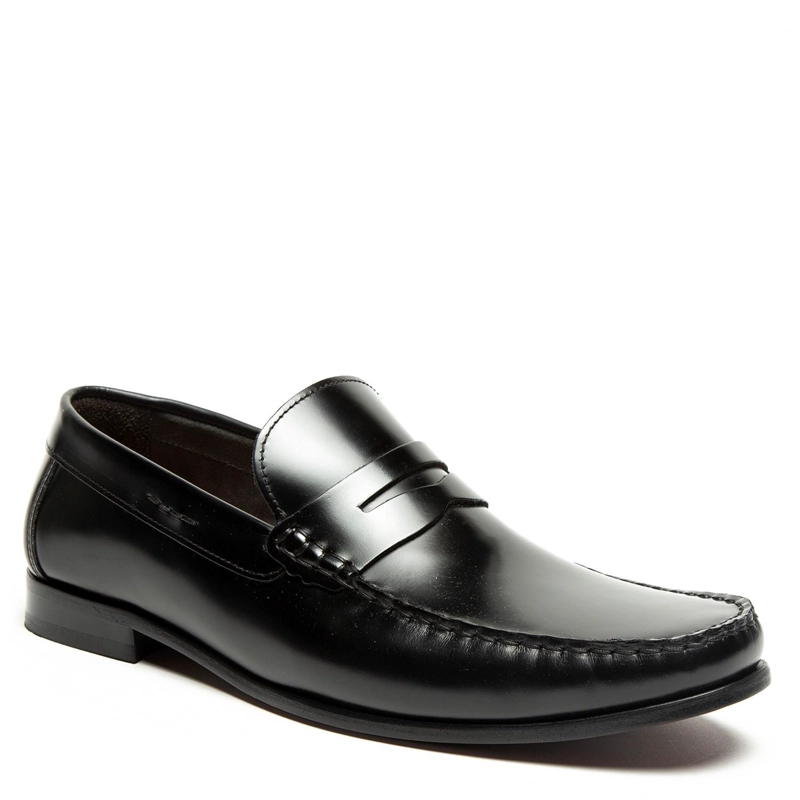 MOCASIN DE CUERO HOMBRE GUANTE NEGRO SUELA - 2