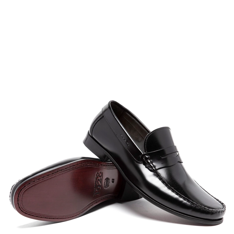 MOCASINES HOMBRE GUANTE CUERO NEGRO SUELA - 3