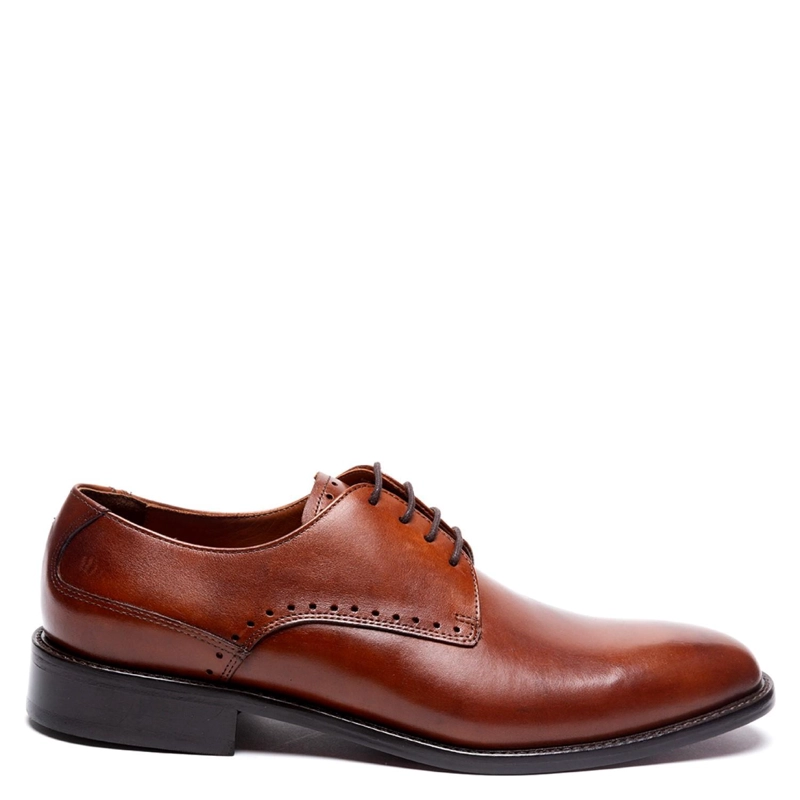 ZAPATO DE CUERO HOMBRE GUANTE CAMEL SUELA 0034783 - 1