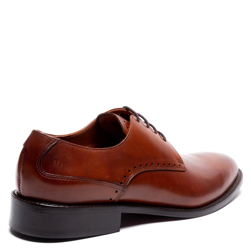ZAPATO DE CUERO HOMBRE GUANTE CAMEL SUELA 0034783 - 5
