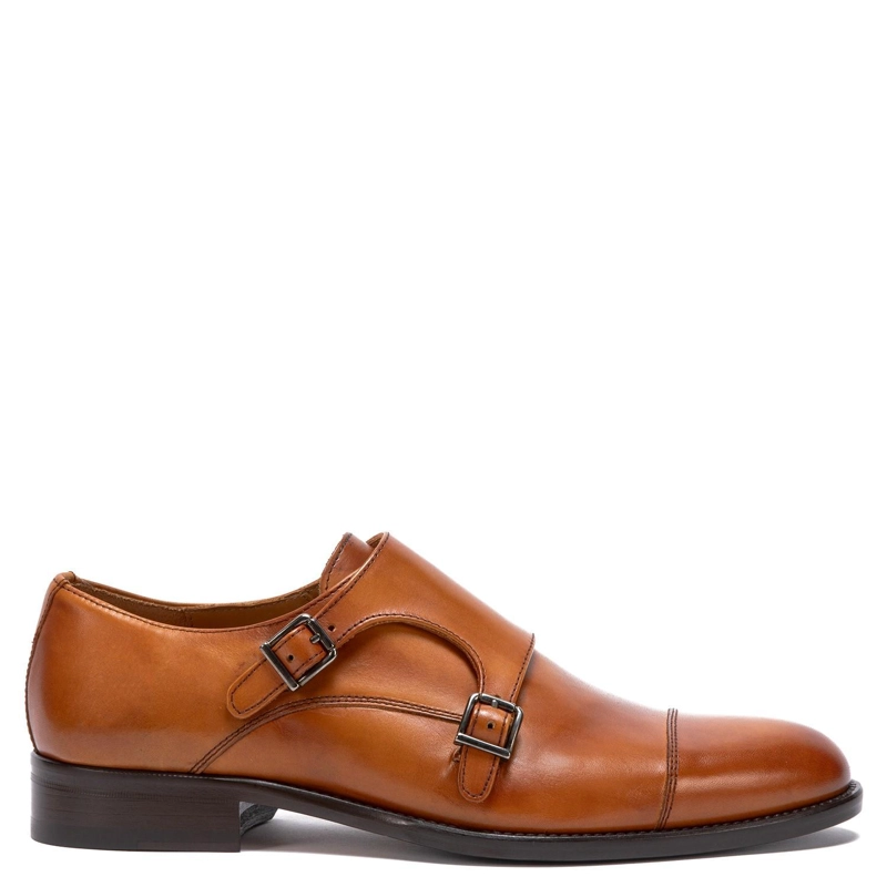 ZAPATO DE CUERO HOMBRE GUANTE BRANDY SUELA PRESIDENT 0034504 - 1