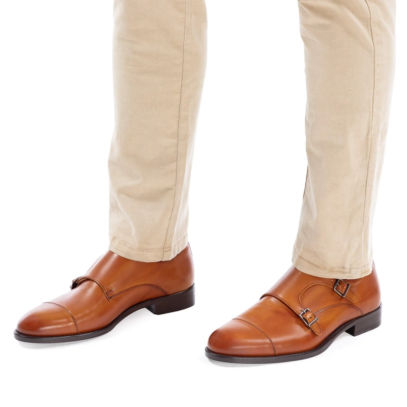 ZAPATO DE CUERO HOMBRE GUANTE BRANDY SUELA PRESIDENT 0034504 - 2
