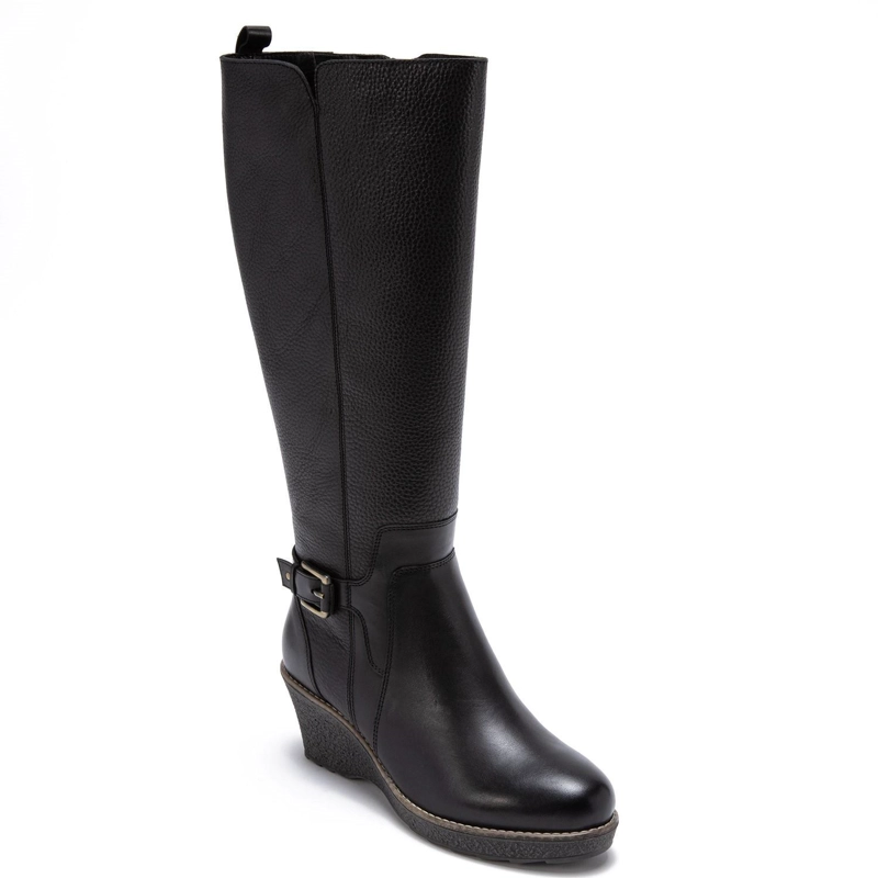 BOTA DE CUERO MUJER GACEL NEGRO LEDA 0659278 - 3