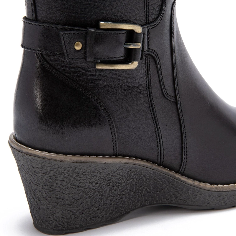 BOTA DE CUERO MUJER GACEL NEGRO LEDA 0659278 - 4