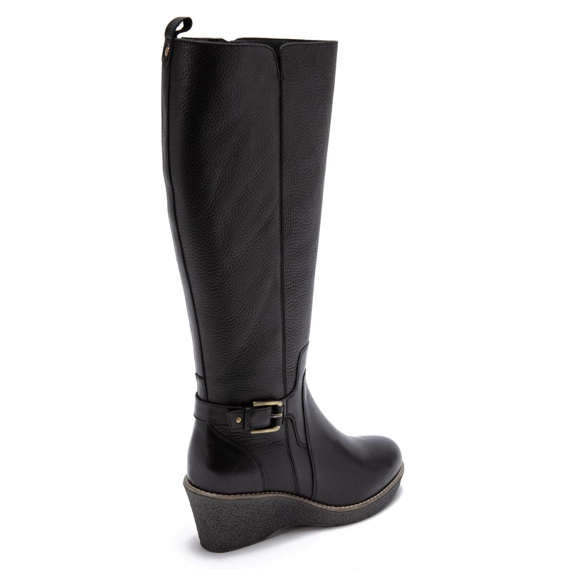 BOTA DE CUERO MUJER GACEL NEGRO LEDA 0659278 - 5