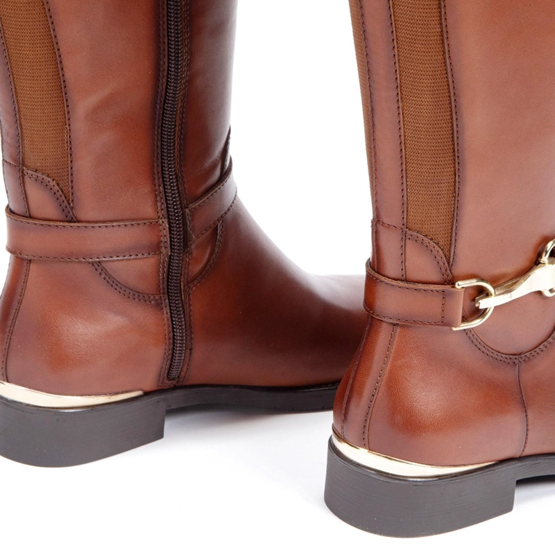 BOTA DE CUERO MUJER GACEL TABACO HORTENCIA - 4