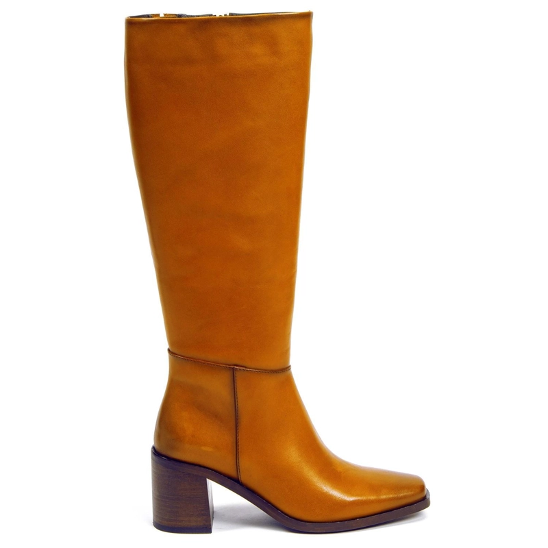 BOTA DE CUERO MUJER GACEL TOSTADO ASUNCION - 1
