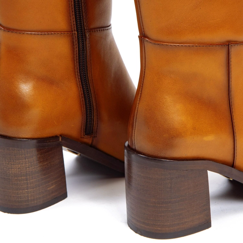 BOTA DE CUERO MUJER GACEL TOSTADO ASUNCION - 4