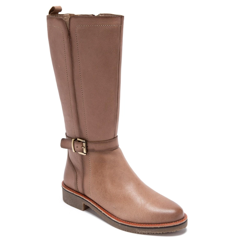 BOTA DE CUERO MUJER GACEL TAUPE NORA - 3