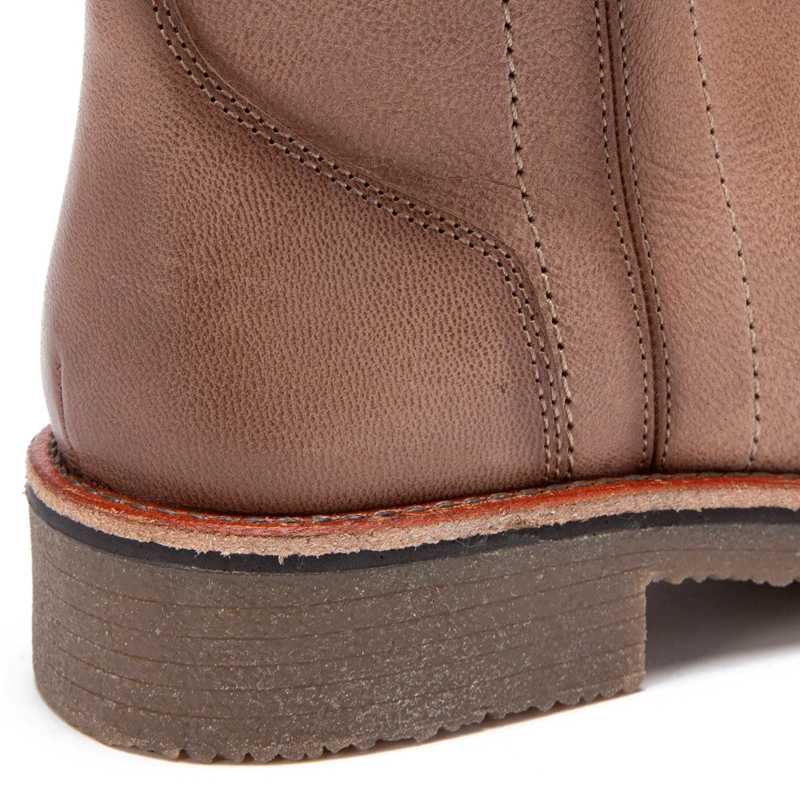 BOTA DE CUERO MUJER GACEL TAUPE NORA - 4