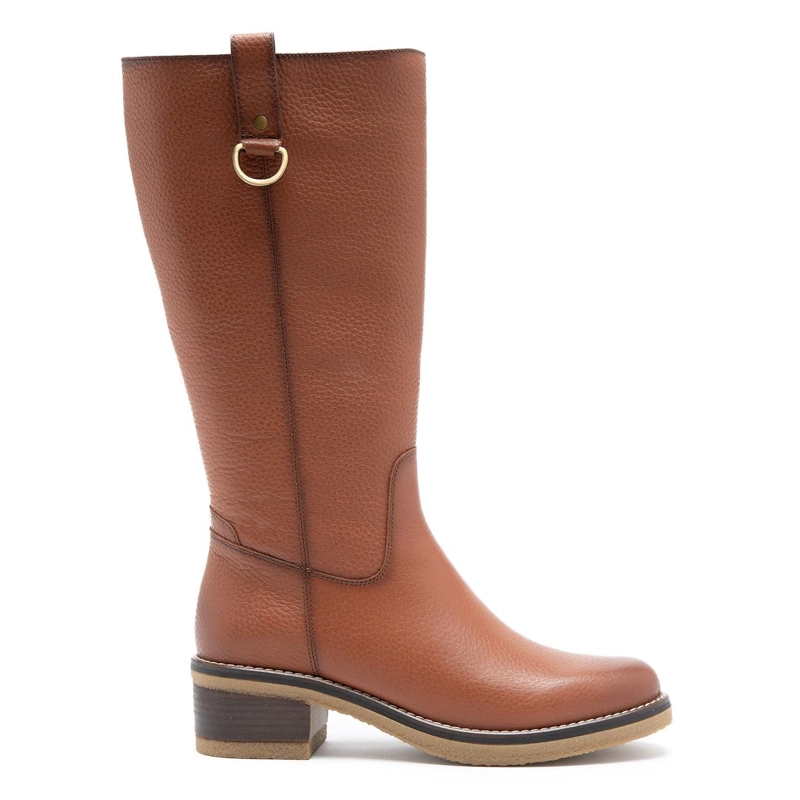 BOTA DE CUERO MUJER GACEL TOSTADO MIKA - 1