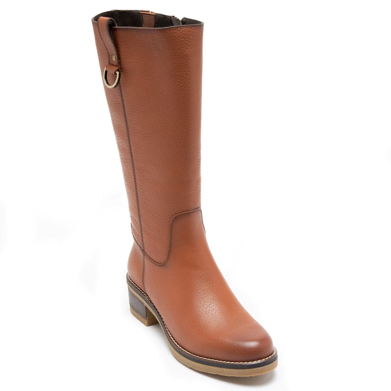 BOTA DE CUERO MUJER GACEL TOSTADO MIKA - 3