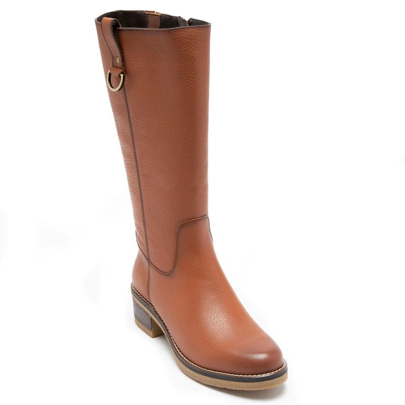 BOTA DE CUERO MUJER GACEL TOSTADO MIKA - 3