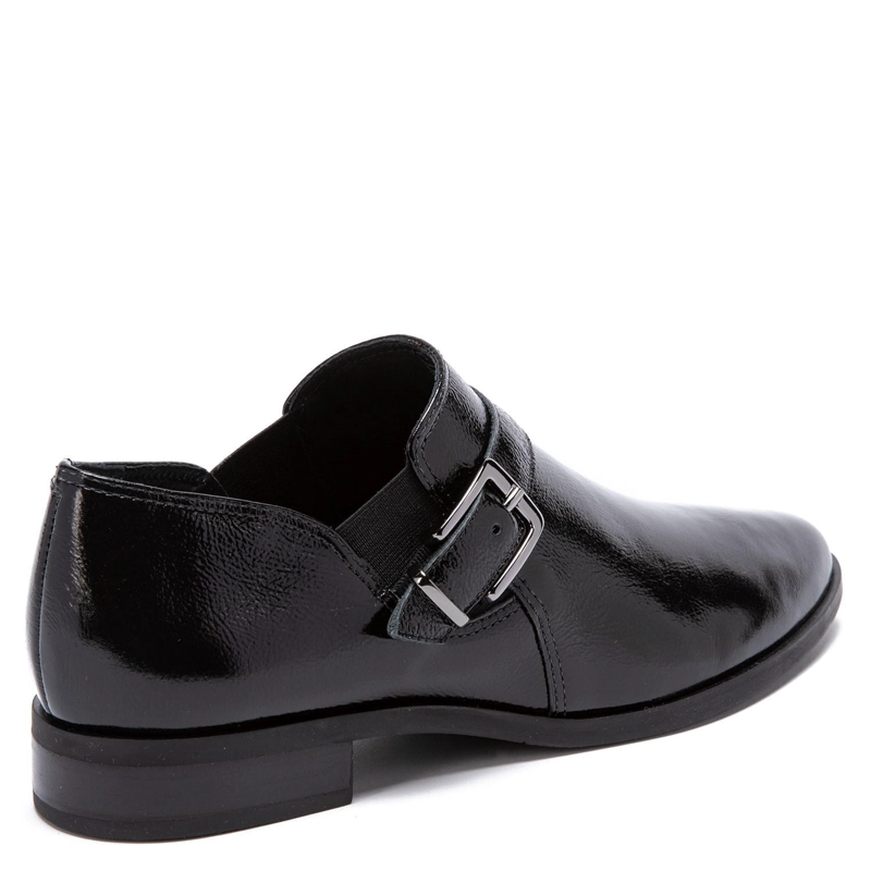 ZAPATO DE CUERO MUJER GACEL NEGRO CRUZ - 5