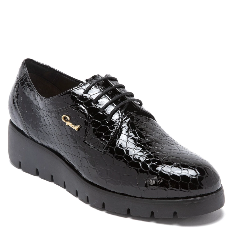 ZAPATO DE CUERO MUJER GACEL NEGRO MERCEDES 0659307 - 3