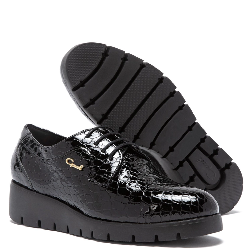 ZAPATO DE CUERO MUJER GACEL NEGRO MERCEDES 0659307 - 4