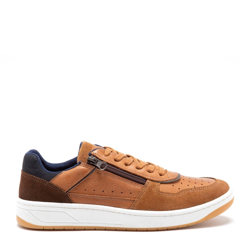 ZAPATILLA DE CUERO HOMBRE GUANTE TOSTADO TESLA - 1