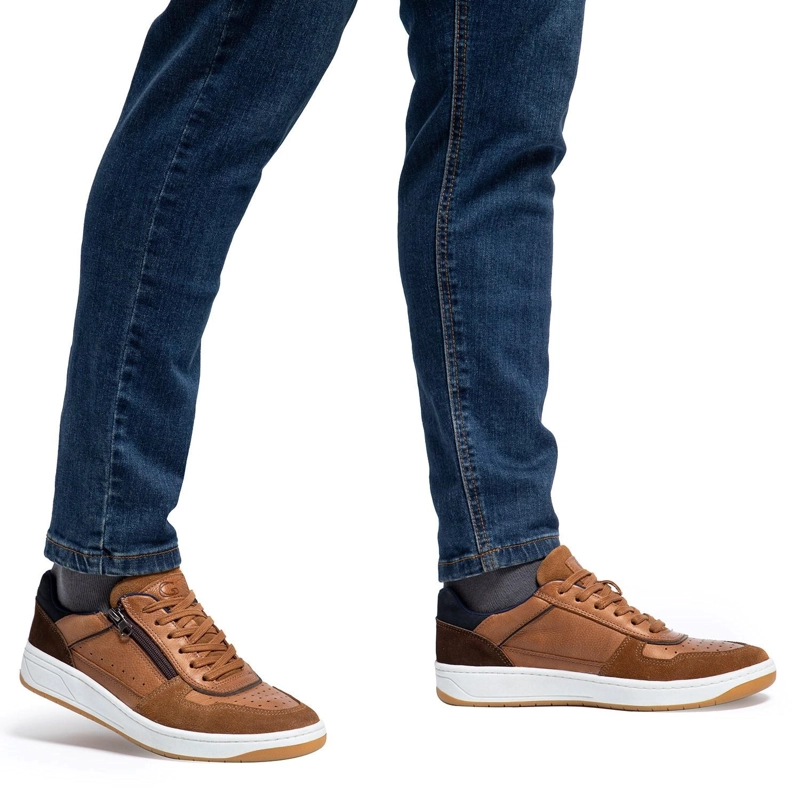 ZAPATILLA DE CUERO HOMBRE GUANTE TOSTADO TESLA 0035501 - 2