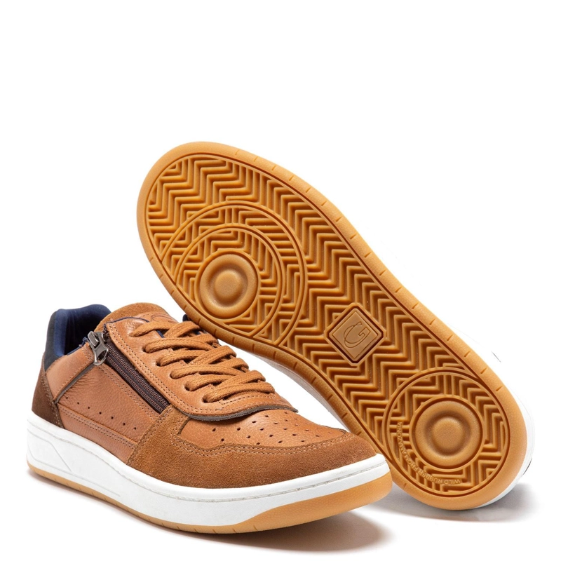 ZAPATILLA DE CUERO HOMBRE GUANTE TOSTADO TESLA 0035501 - 4