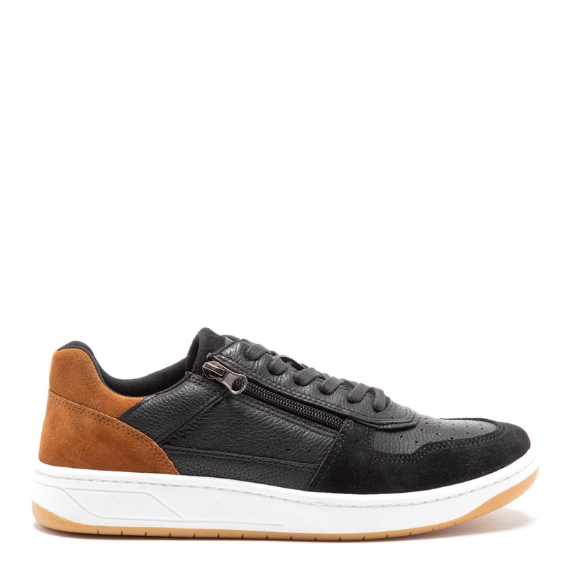 ZAPATILLA DE CUERO HOMBRE GUANTE NEGRO TESLA 0035500 - 1