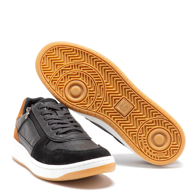 ZAPATILLA DE CUERO HOMBRE GUANTE NEGRO TESLA 0035500 - 4