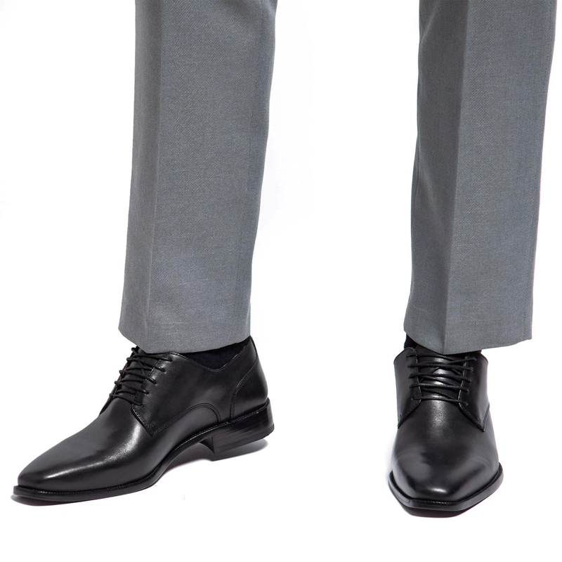 ZAPATO DE CUERO HOMBRE GUANTE NEGRO SUELA 0035428 - 2