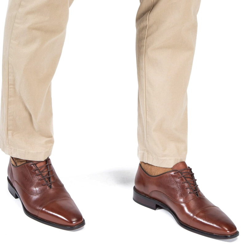 ZAPATO DE CUERO HOMBRE GUANTE BRANDY SUELA 0035426 - 2