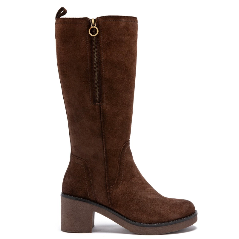 BOTA DE CUERO MUJER GACEL MARRON MEG - 1
