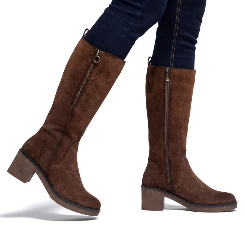 BOTA DE CUERO MUJER GACEL MARRON MEG - 2
