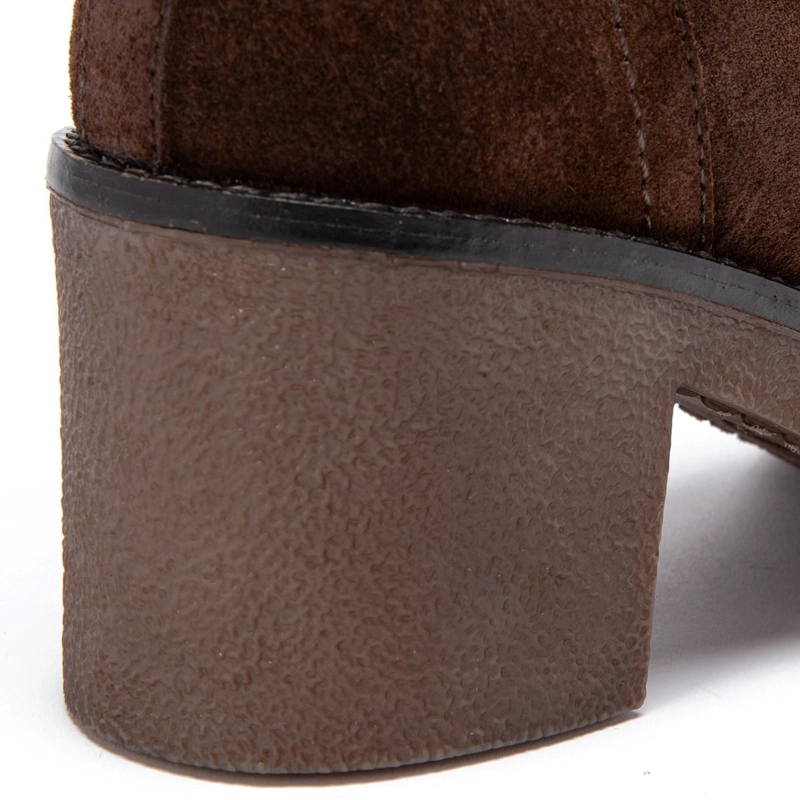 BOTA DE CUERO MUJER GACEL MARRON MEG - 4