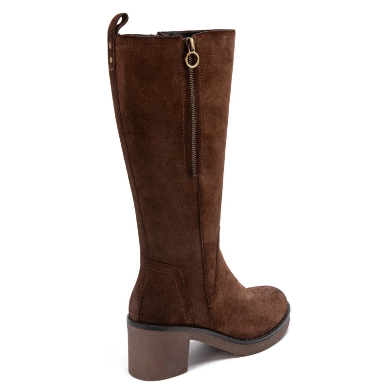 BOTA DE CUERO MUJER GACEL MARRON MEG - 5