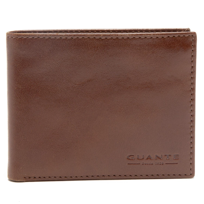BILLETERA DE CUERO HOMBRE GUANTE BRANDY CON FLAP - 1