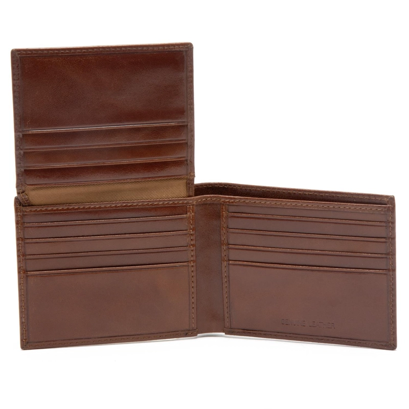 BILLETERA DE CUERO HOMBRE GUANTE BRANDY CON FLAP - 3