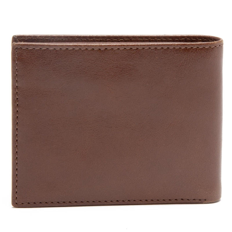 BILLETERA DE CUERO HOMBRE GUANTE BRANDY CON FLAP - 5