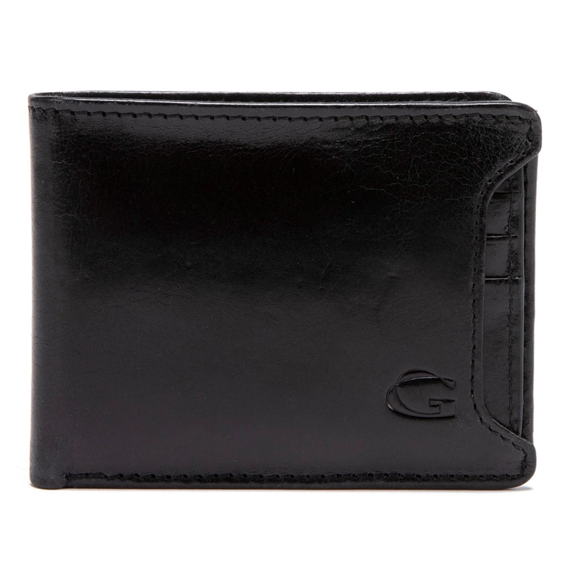 BILLETERA DE CUERO HOMBRE GUANTE NEGRO CON TARJETERO - 1