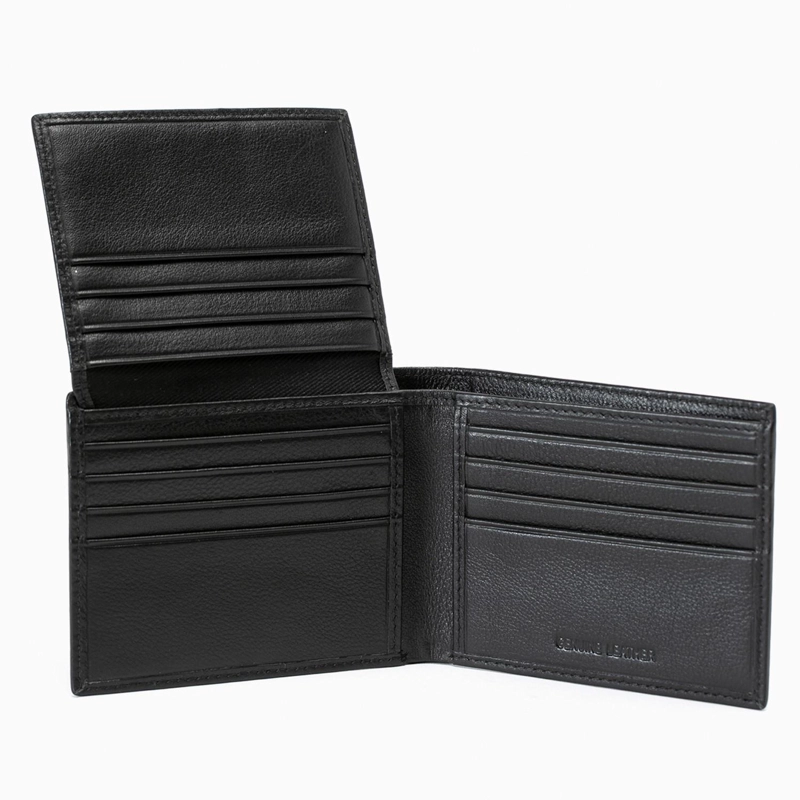 BILLETERA DE CUERO HOMBRE GUANTE NEGRO CON FLAP - 2