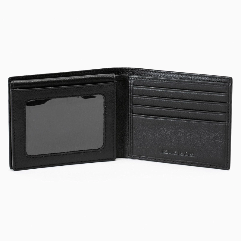 BILLETERA DE CUERO HOMBRE GUANTE NEGRO CON FLAP - 3