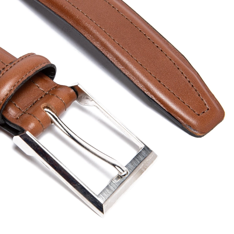 CINTURON DE CUERO HOMBRE GUANTE DARK CAMEL - 2
