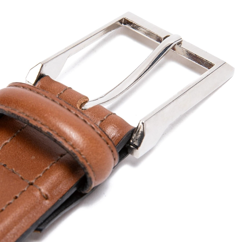 CINTURON DE CUERO HOMBRE GUANTE DARK CAMEL - 4