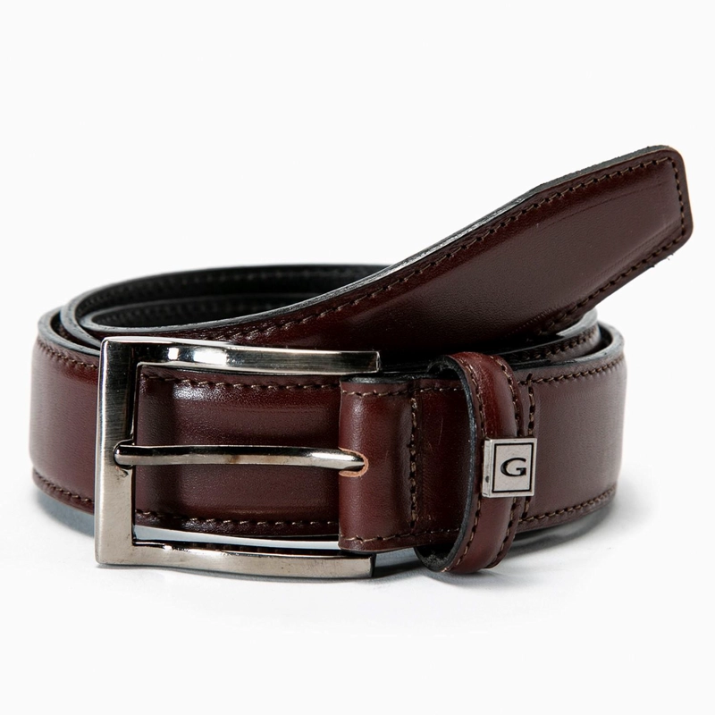 CINTURON CUERO GUANTE GRIS FORMAL MALDO - 1