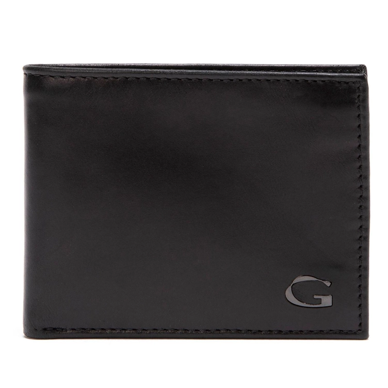 BILLETERA DE CUERO HOMBRE GUANTE NEGRO SIMPLE - 1
