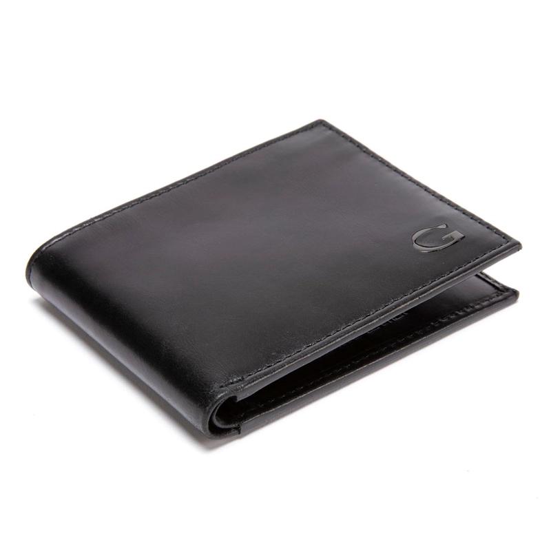 BILLETERA DE CUERO HOMBRE GUANTE NEGRO SIMPLE - 4