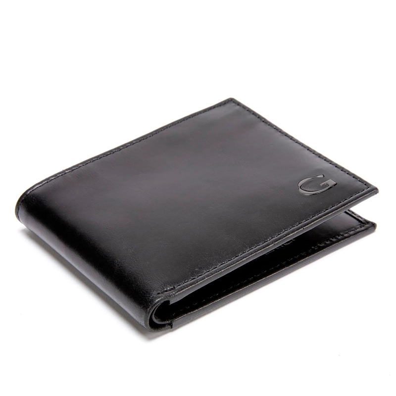 BILLETERA DE CUERO HOMBRE GUANTE NEGRO SIMPLE - 5