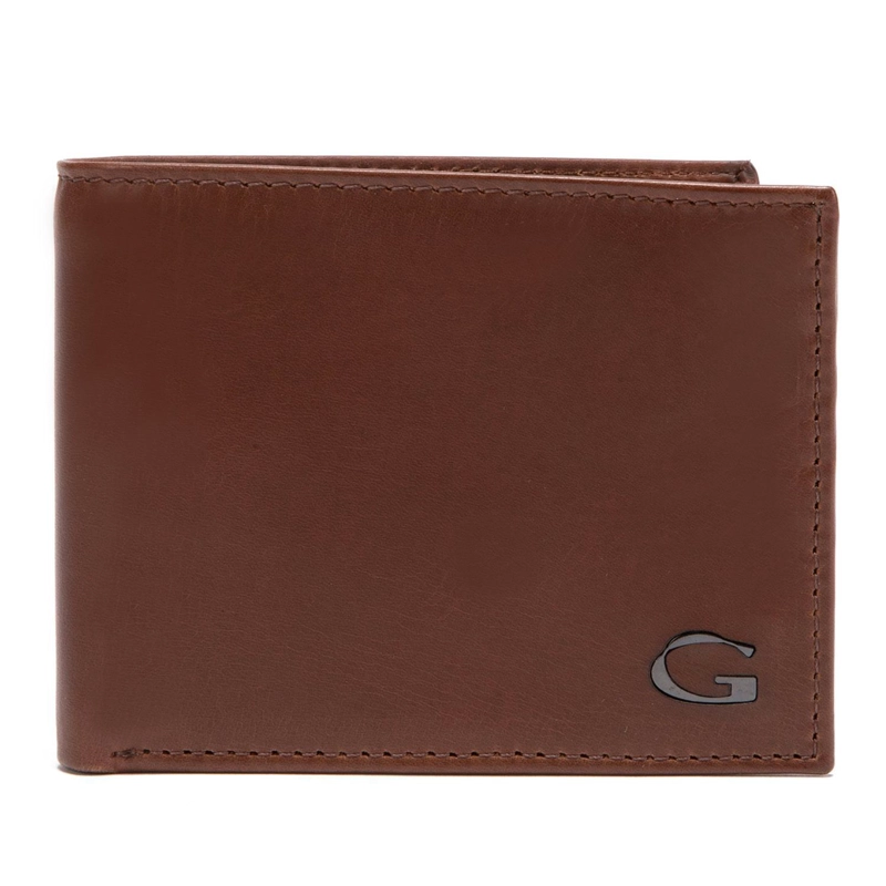 BILLETERA DE CUERO HOMBRE GUANTE CAMEL SIMPLE - 1