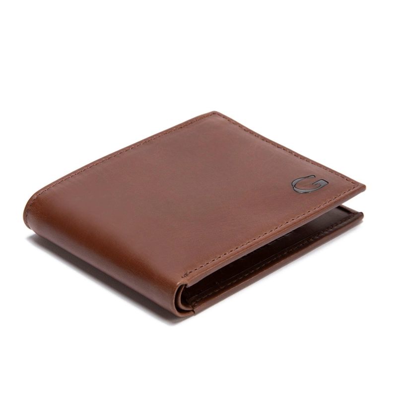 BILLETERA DE CUERO HOMBRE GUANTE CAMEL SIMPLE - 4