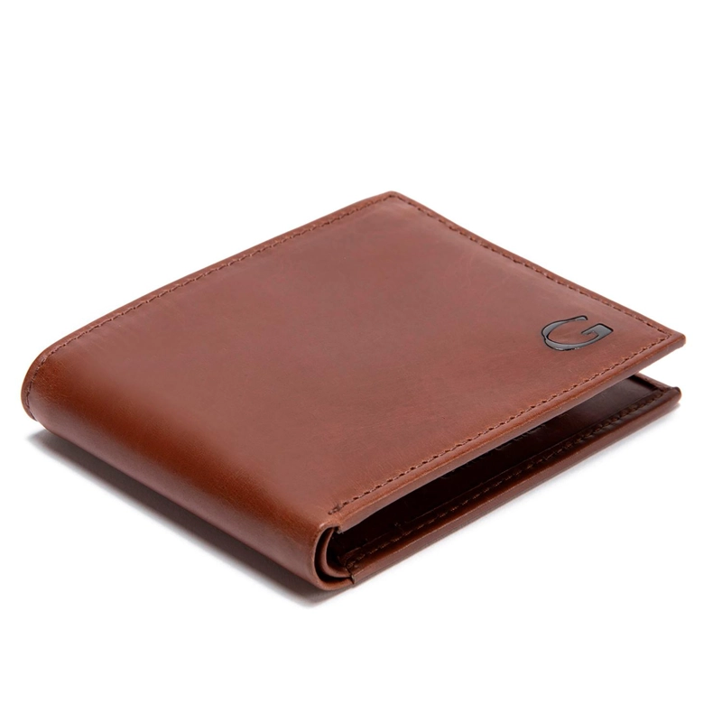 BILLETERA DE CUERO HOMBRE GUANTE CAMEL SIMPLE - 5
