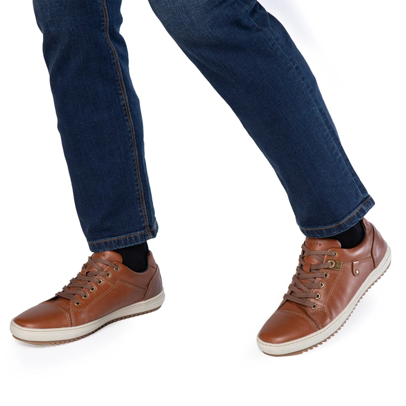 ZAPATILLA DE CUERO HOMBRE GUANTE CHOCOLATE KANSAS 0035589 - 2