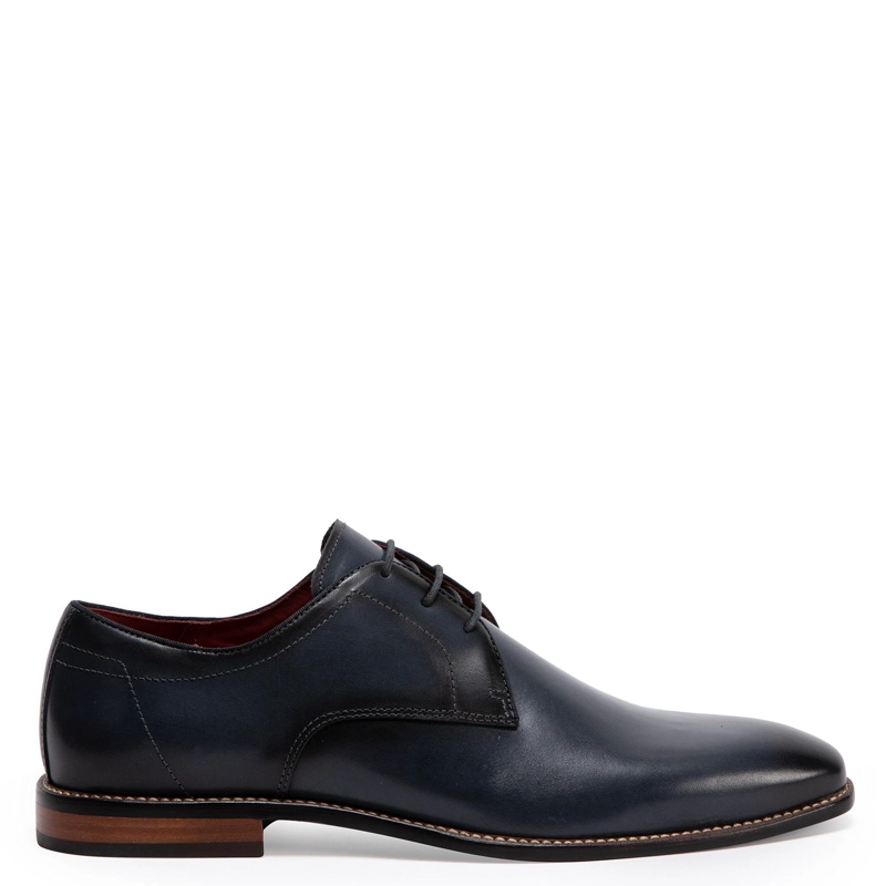 ZAPATO DE CUERO HOMBRE GUANTE MARINO SUELA 0035557 - 1