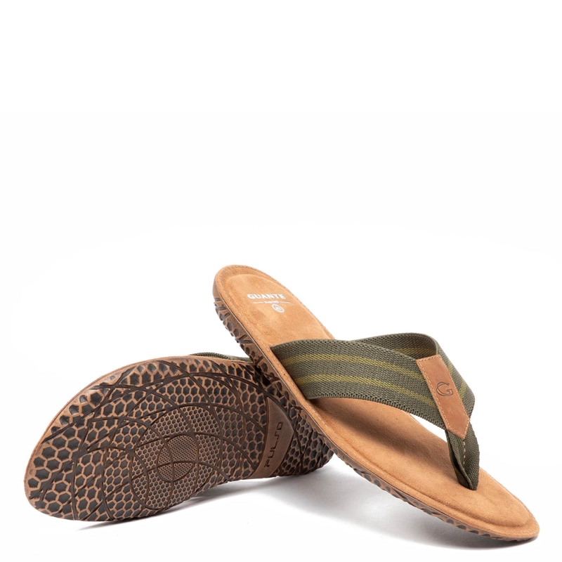 SANDALIAS HOMBRE GUANTE CUERO VERDE ABIERTA CADIZ - 3